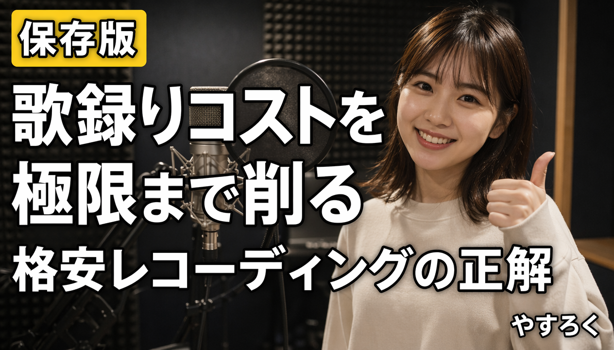 声優の歌録りコストを極限まで削る！格安レコーディングの罠と正解