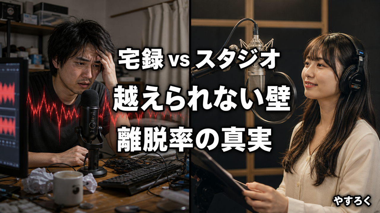 宅録とスタジオの「越えられない壁」！ポッドキャストの音質がもたらす離脱率の真実