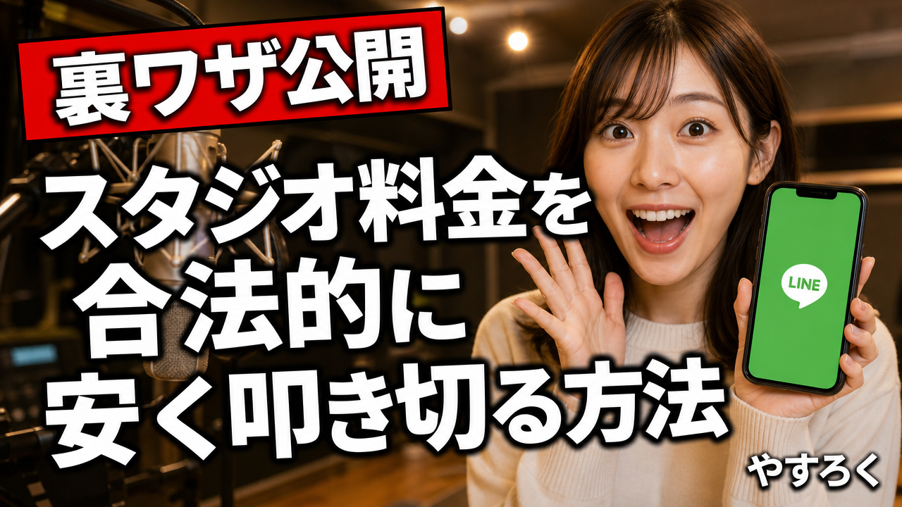 業界のタブー！レコーディングスタジオの料金を合法的に安く叩き切る5つの裏技