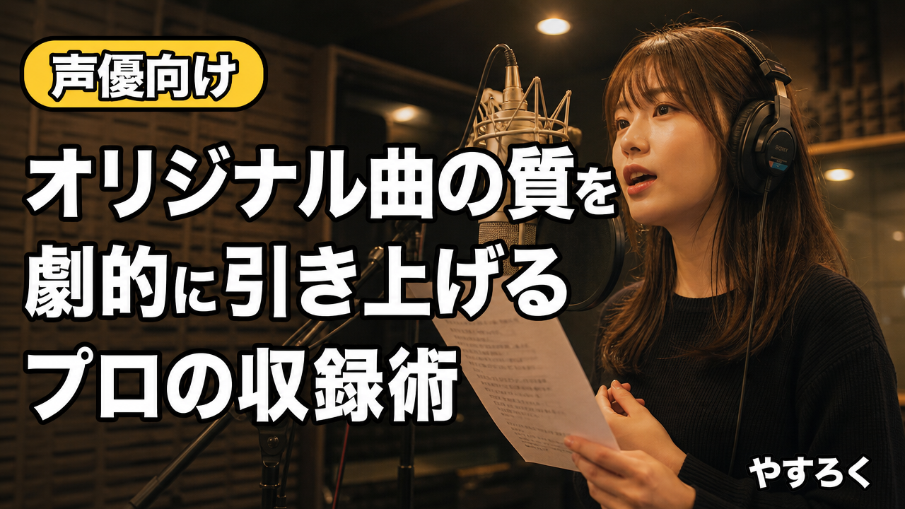 凡人声優から脱却せよ！オリジナル曲の質を劇的に引き上げるプロのレコーディング術