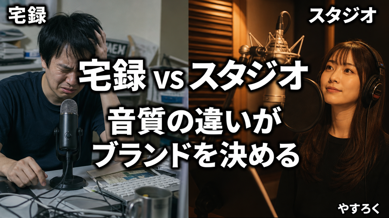妥協は死を意味する！宅録とスタジオの音質の違いがあなたのブランドに与える深刻な影響