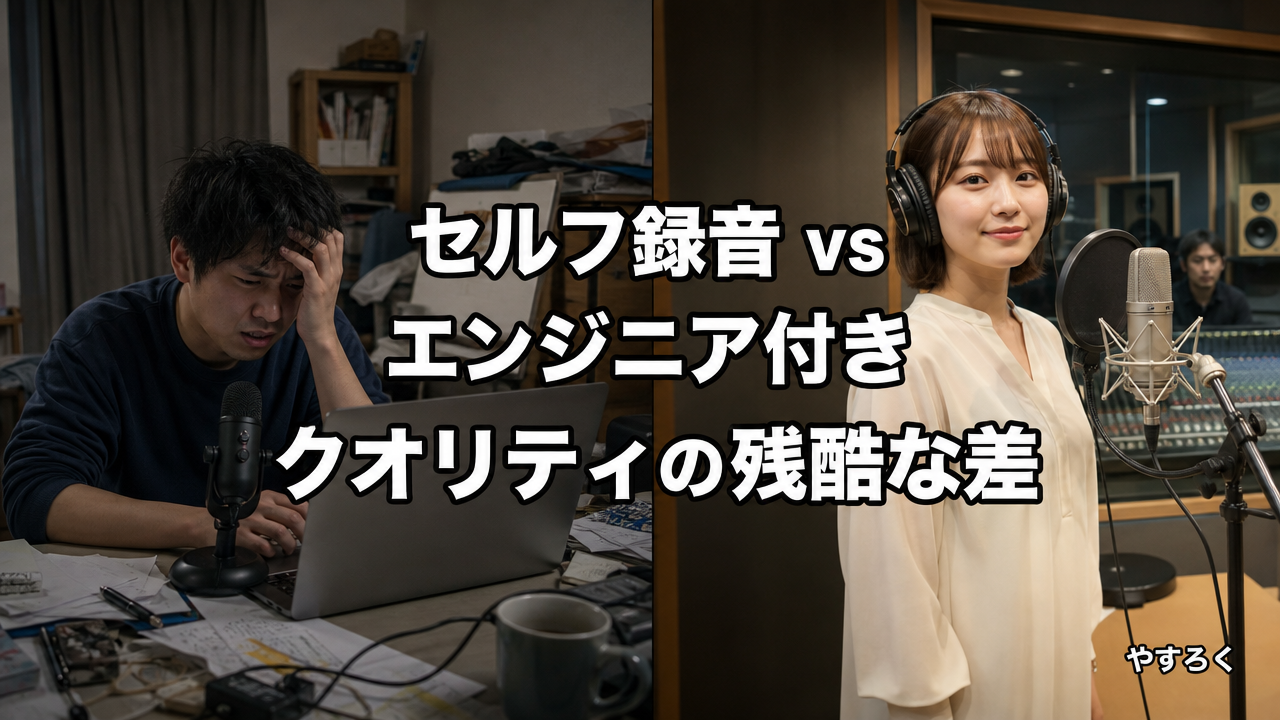 セルフレコーディングは金の無駄？エンジニアの有無がもたらす「クオリティの残酷な差」