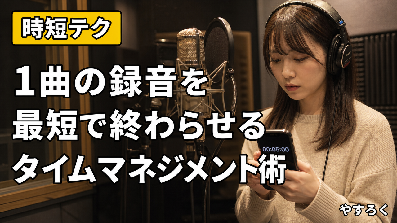 時間は金なり！1曲のボーカルレコーディングを最短・最高品質で終わらせるタイムマネジメント術
