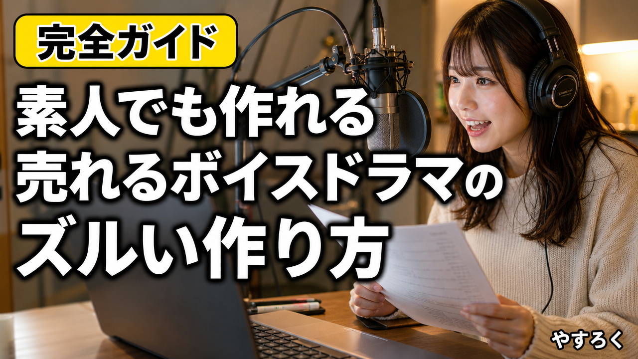 誰も教えてくれない！素人でも売れるボイスドラマを量産する「ズルい」作り方と収録法