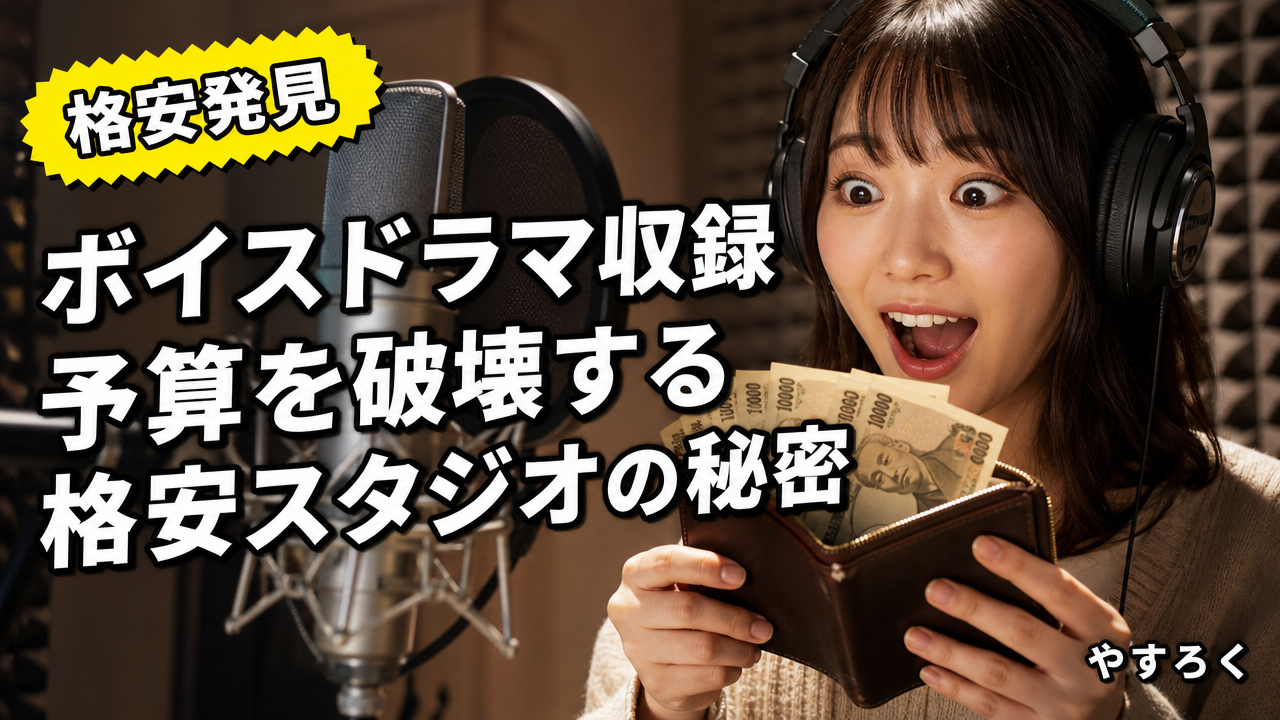 東京で発見！ボイスドラマ収録の予算を破壊する「格安＆高品質」スタジオの秘密