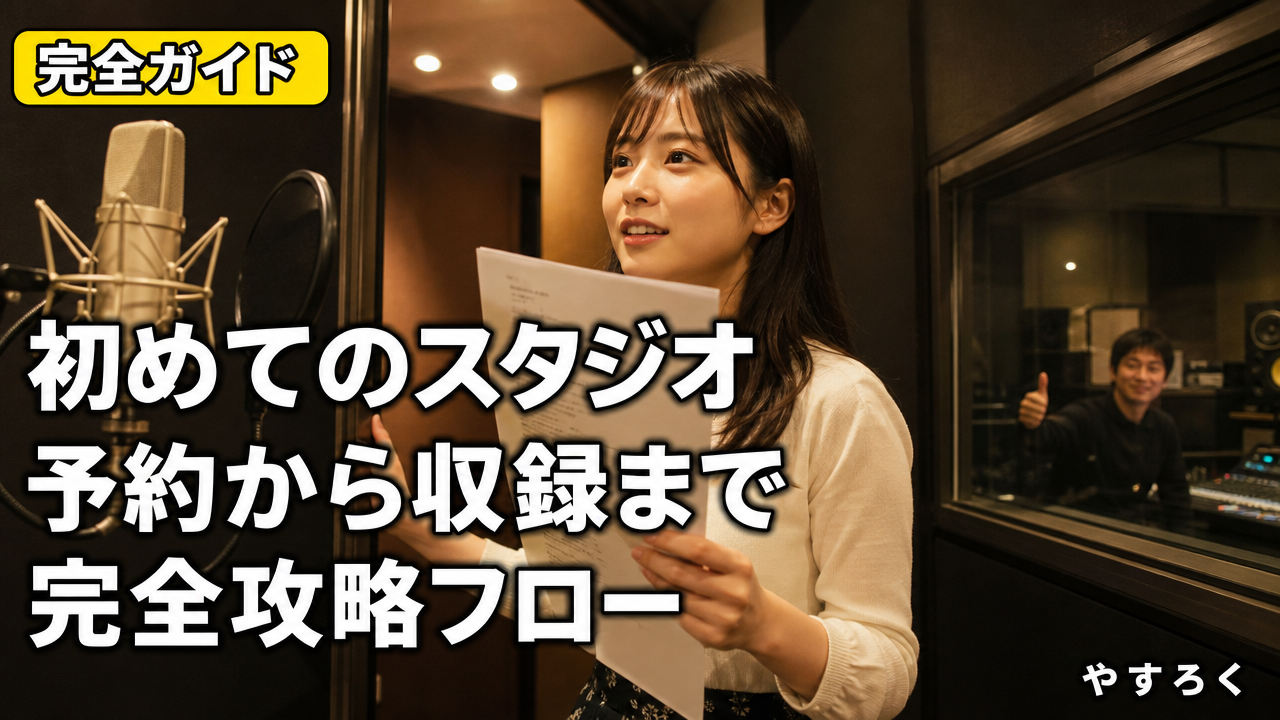 初めてのスタジオでもビビらない！予約からマイクの前に立つまでの「完全攻略フロー」